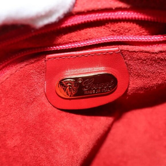 GUCCI Shoulder Bag Leather Red Gold 007 115 5770 Auth BA7131 - Picture 11 of 16